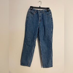 American Eagle Outfitters Blue and White Striped Jeans
